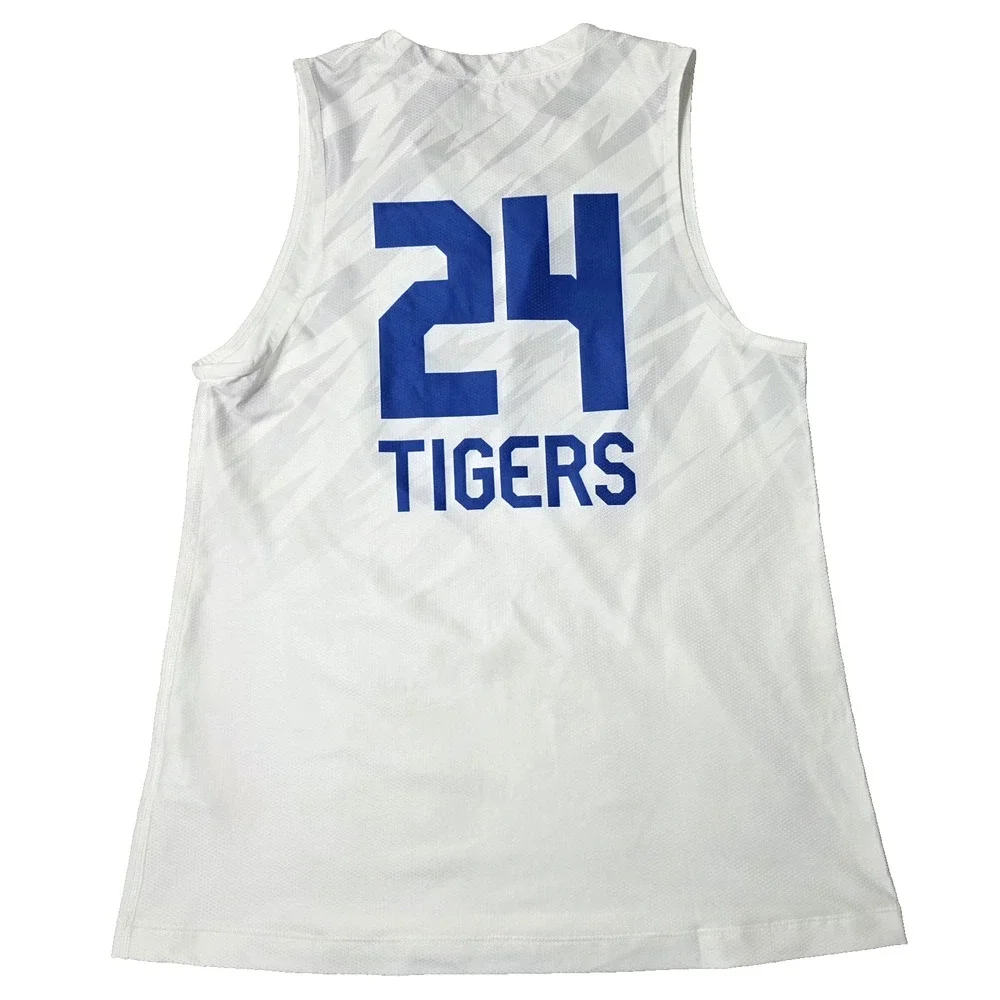 Nike Tigers #24 Basketball Jersey Men's Medium White/Blue